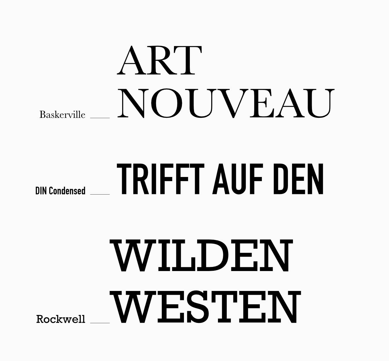 Art Nouveau trifft auf den Wilden Westen – Schrifteninspirationen