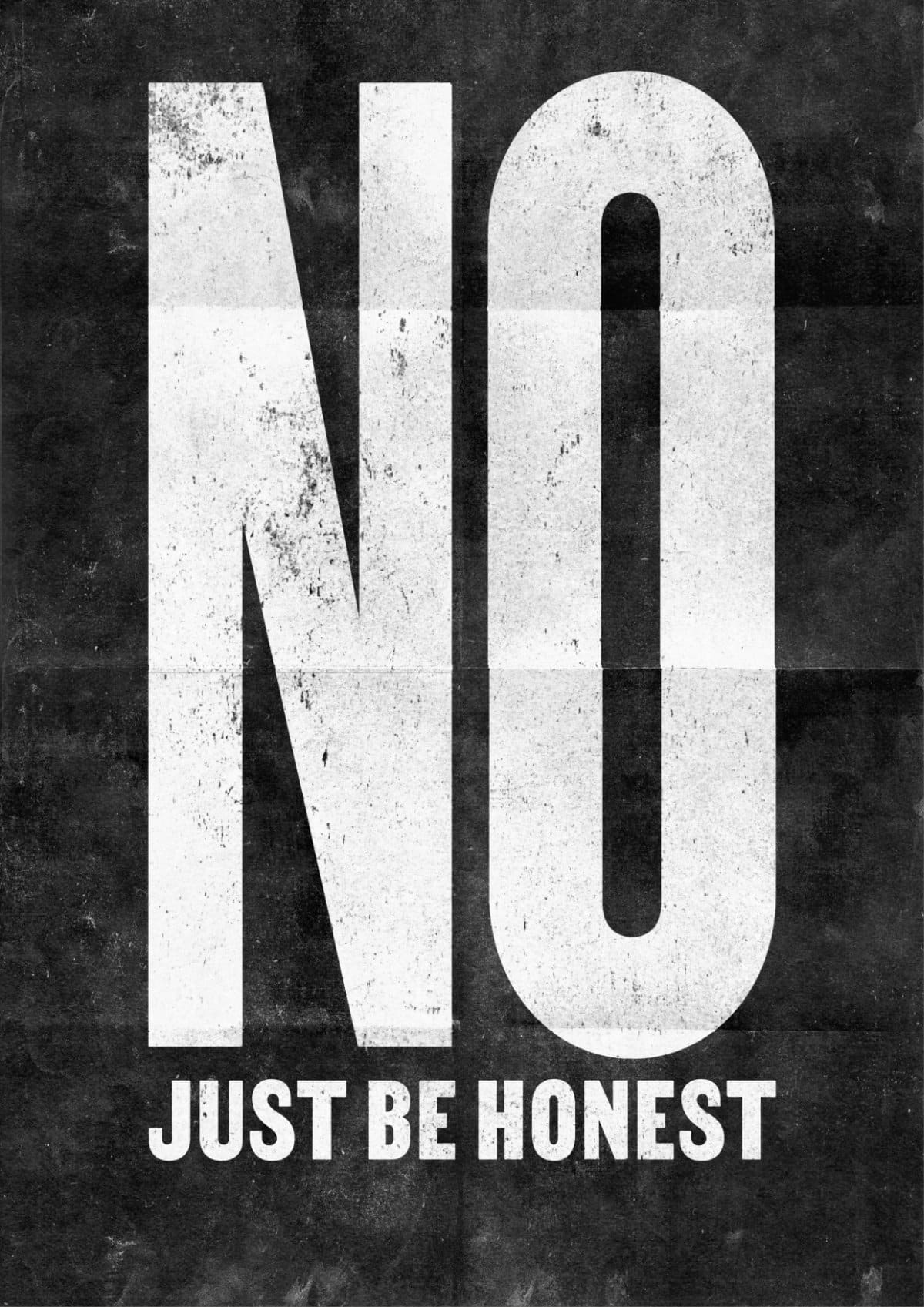 No just be honest – Poster Michael Leonhartsberger