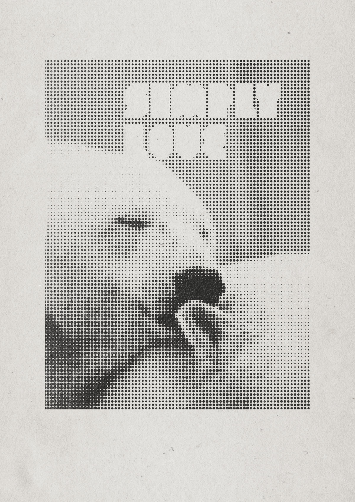Poster – Simply Love – Eisbären im Halbtonraster