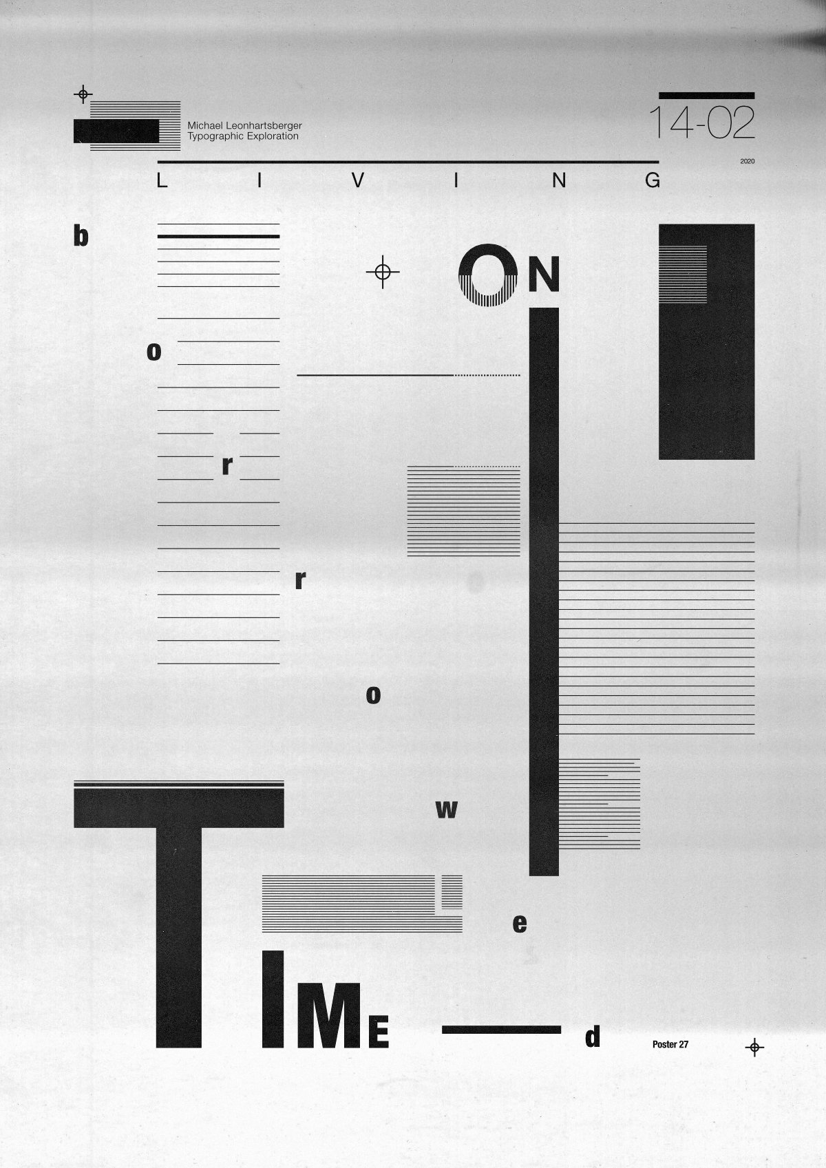 Living on borrowed time – Typographic Poster by Michael Leonhartsberger