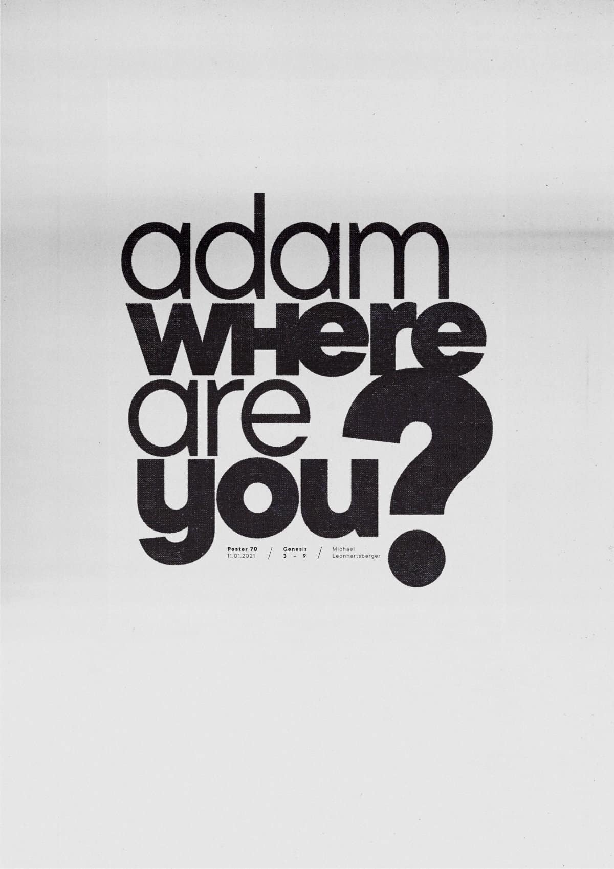 Adam where are you?